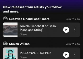 Yeni Müzikler İçin Spotify Follow Feed Yayınlanıyor