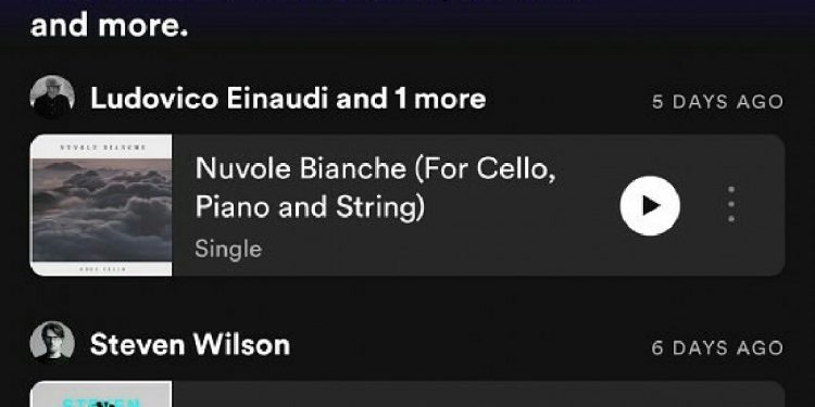 Yeni Müzikler İçin Spotify Follow Feed Yayınlanıyor