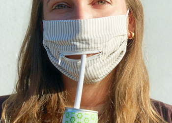 Fermuarlı maskeler ile yiyip içiyoruz!