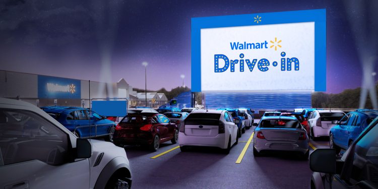 Walmart otoparkları açık hava sinemasına dönüşüyor!