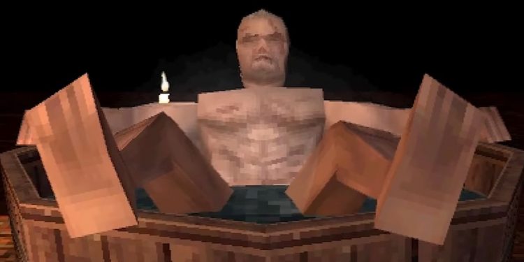 The Witcher 3 küvet sahnesi PS1 grafikleriyle yeniden oluşturuldu