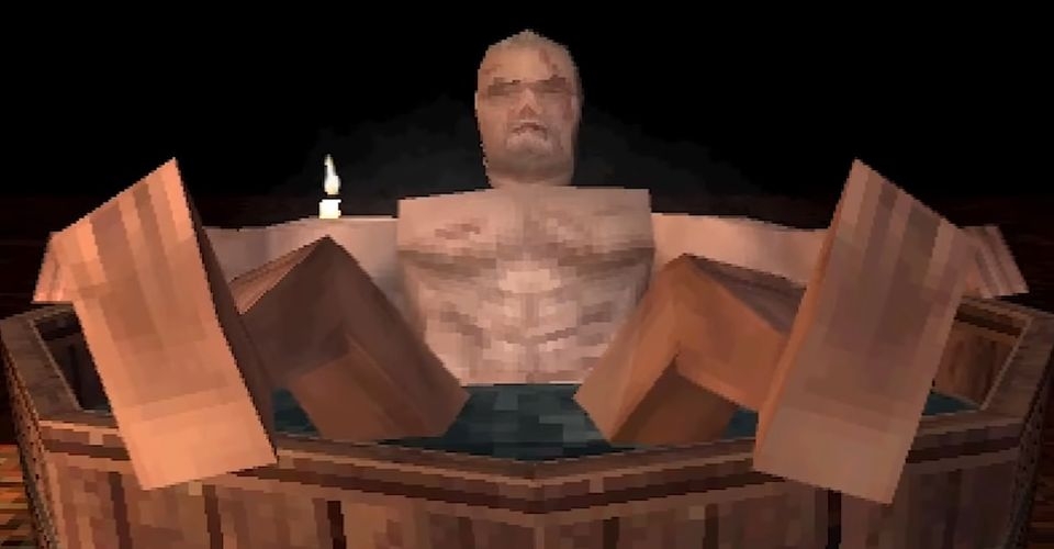 The Witcher 3 küvet sahnesi PS1 grafikleriyle yeniden oluşturuldu