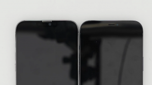 iPhone 13 Pro Max (sol) küçültülmüş çentiği