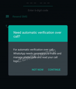 WhatsApp doğrulama için arama özelliği ile geliyor