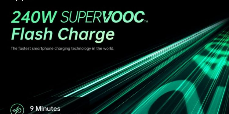 Oppo 240W SuperVooc ile 9 Dakikada Yüzde 100 Şarj