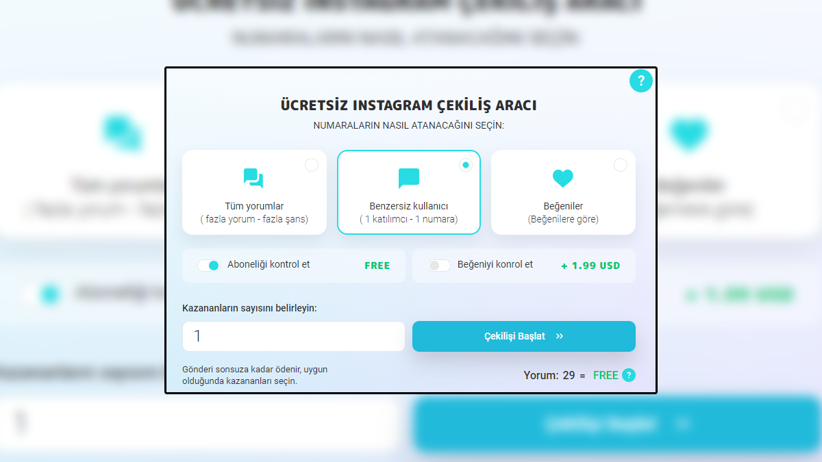 You to Gift Çekiliş Yapma Adım 3