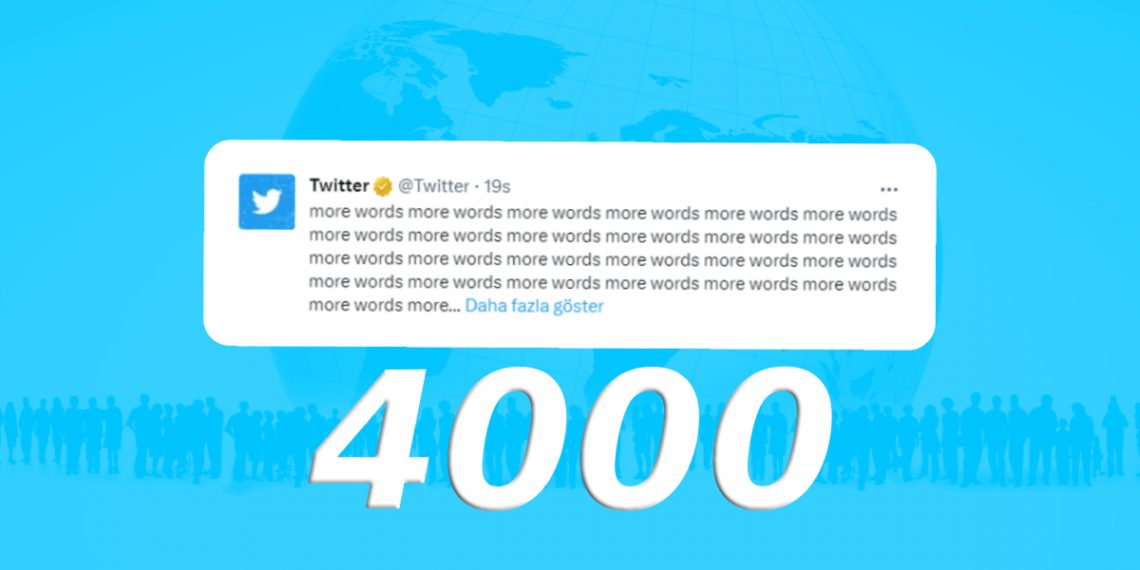 Twitter Yeni Karakter Sınırı 4 Bin Oldu