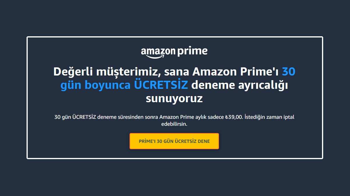 Amazon Prime üyelik ücreti zam