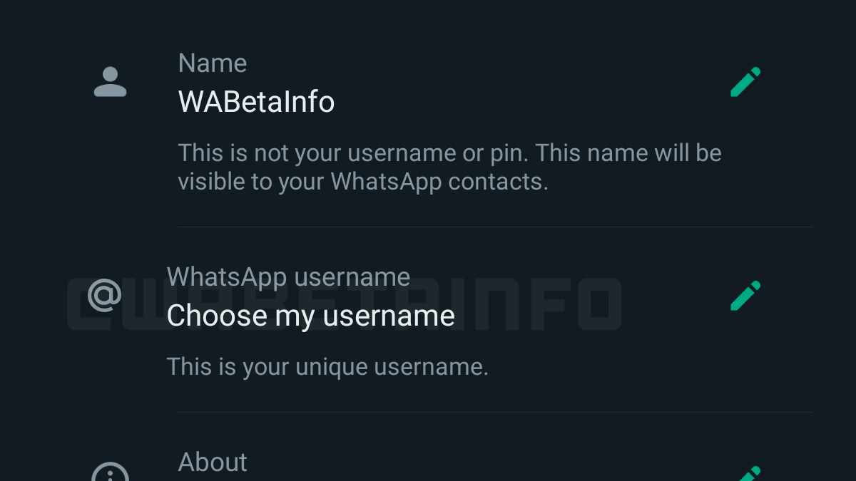 WhatsApp Kullanıcı Adı Özelliği