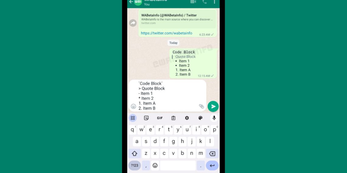 WhatsApp Yeni Biçimlendirme Seçenekleri Alıyor