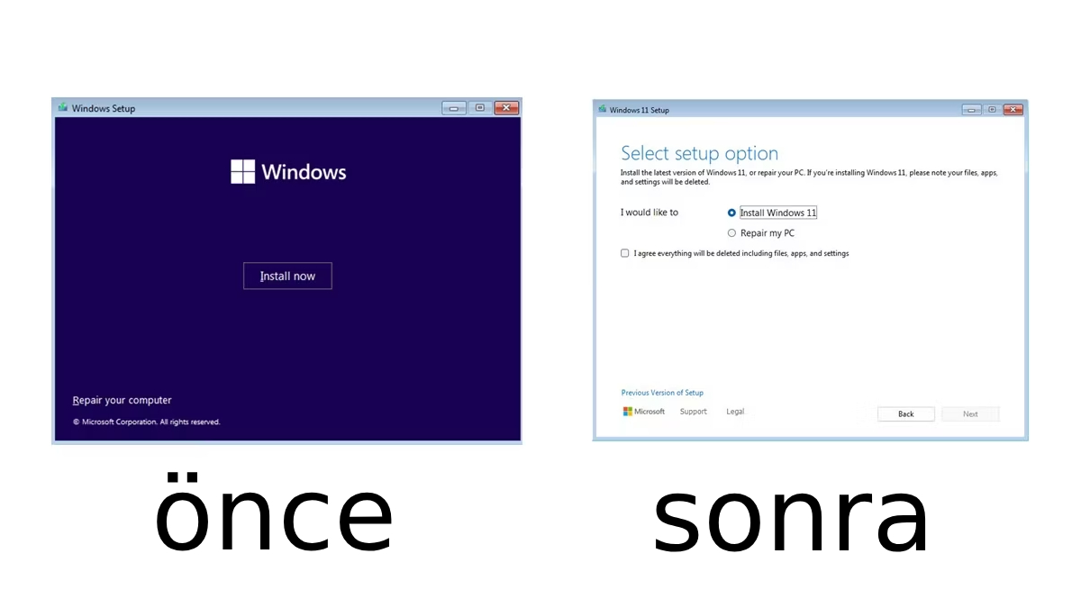 Windows Kurulum Ekranı Nihayet Farklı Görünüyor