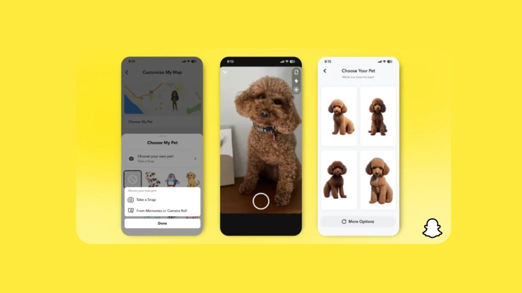 Snapchat Evcil Hayvan Bitmoji Özelliği Sunuyor