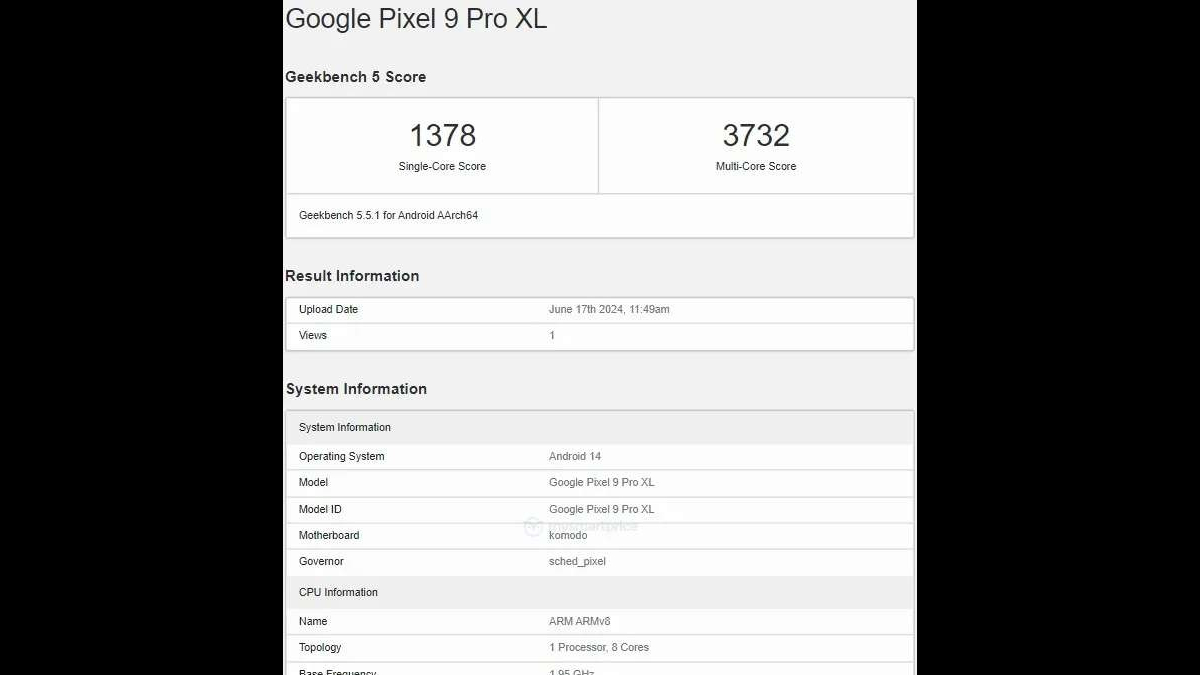 Google Pixel 9 Pro XL geekbench-1