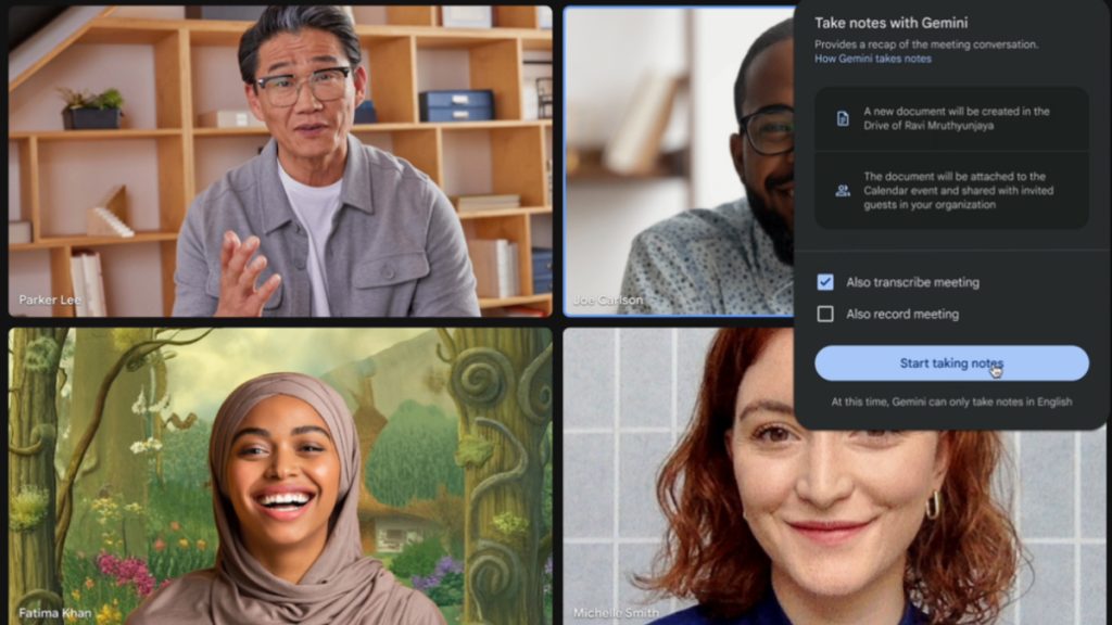 Google Meet'te Gemini ile Otomatik Not Alınabilecek