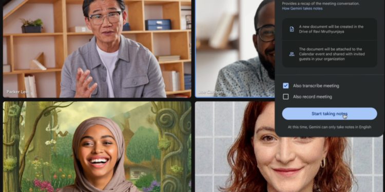 Google Meet'te Gemini ile Otomatik Not Alınabilecek