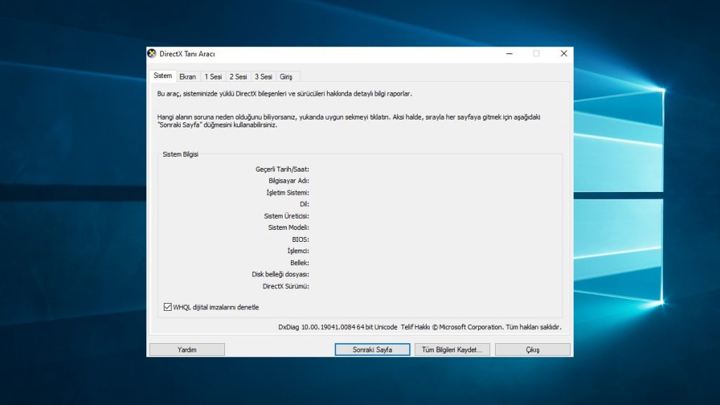 DxDiag Nedir? Nasıl Açılır?
