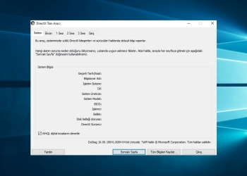 DxDiag Nedir? Nasıl Açılır?