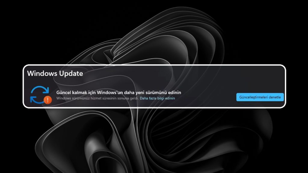 Windows Sürümünüz Hizmet Süresinin Sonuna Geldi (Çözüm)