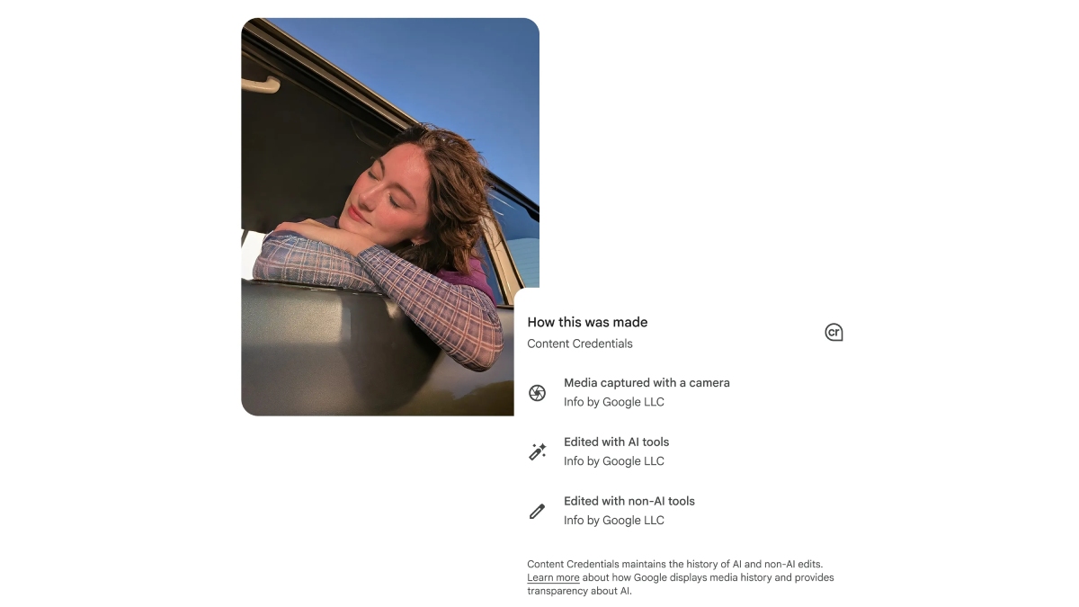 Google Fotoğraflar C2PA Content Credentials