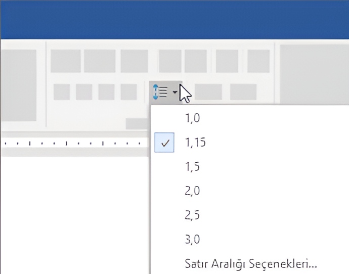 Word Satır Aralığı Değiştirme