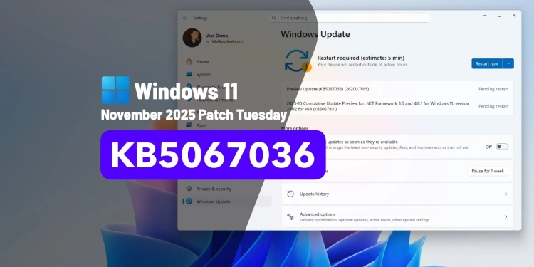 Windows 11 KB5067036 Güncellemesi Yayınlandı