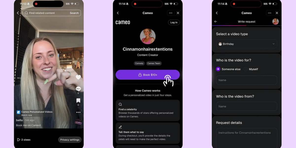 TikTok, Cameo Entegrasyonunu Duyurdu