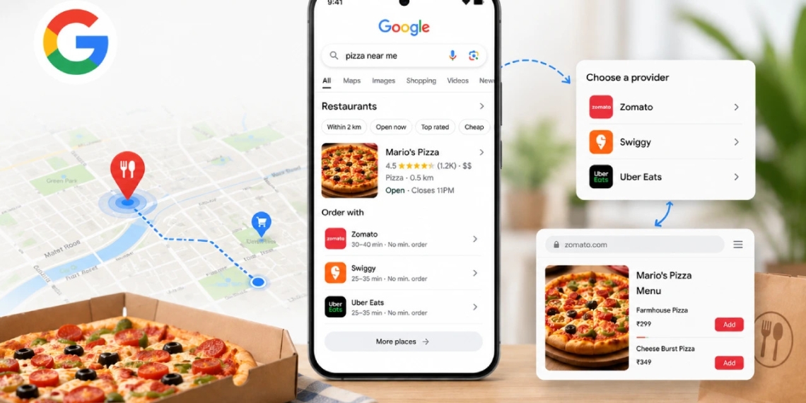 Google Maps Sizin İçin Yemek Alacak
