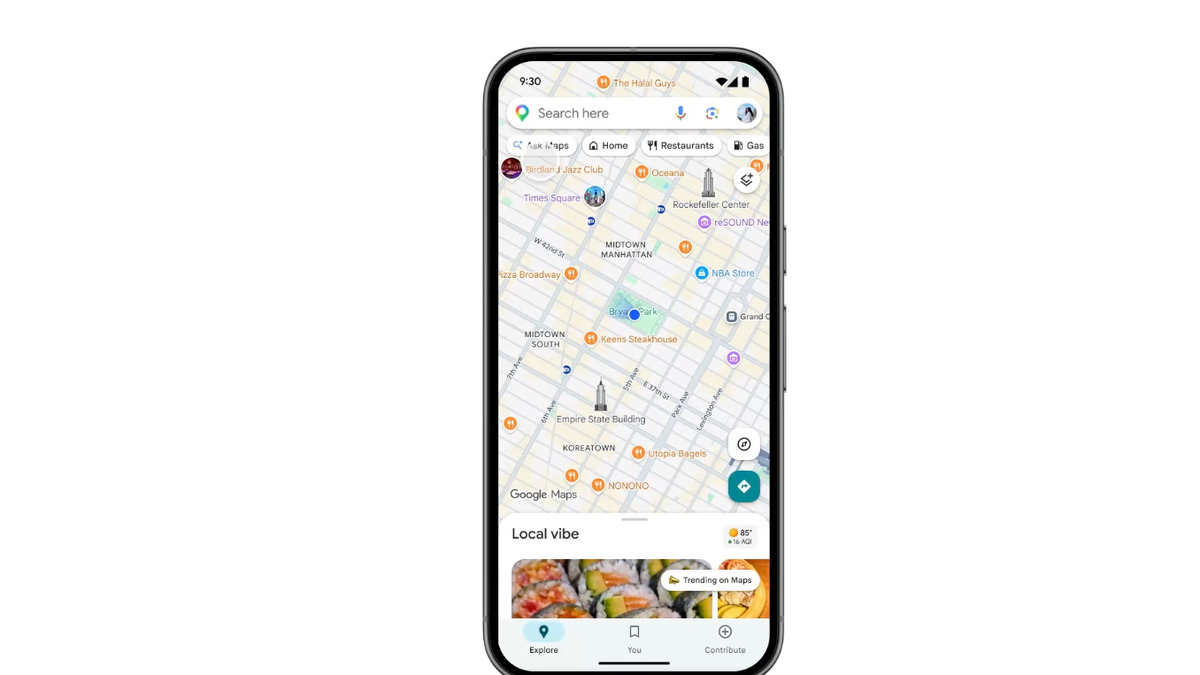 Google Maps Sizin İçin Yemek Alacak